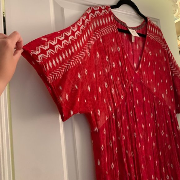 Knox Rose Red Aztec Pattern Dress - Picture 2 of 3